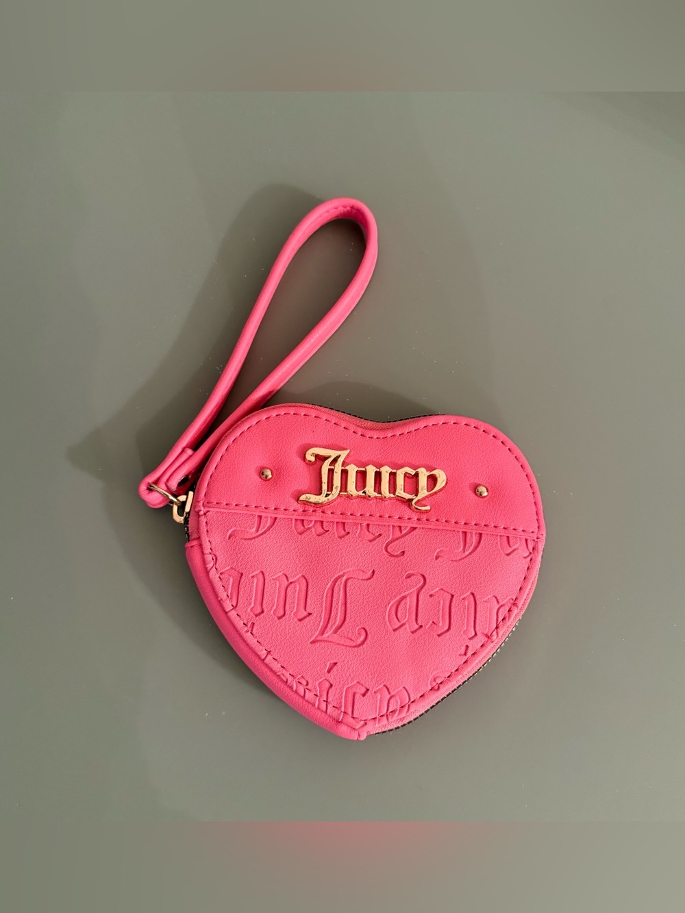 Juicy Couture Pink Heart-Shaped Wristlet